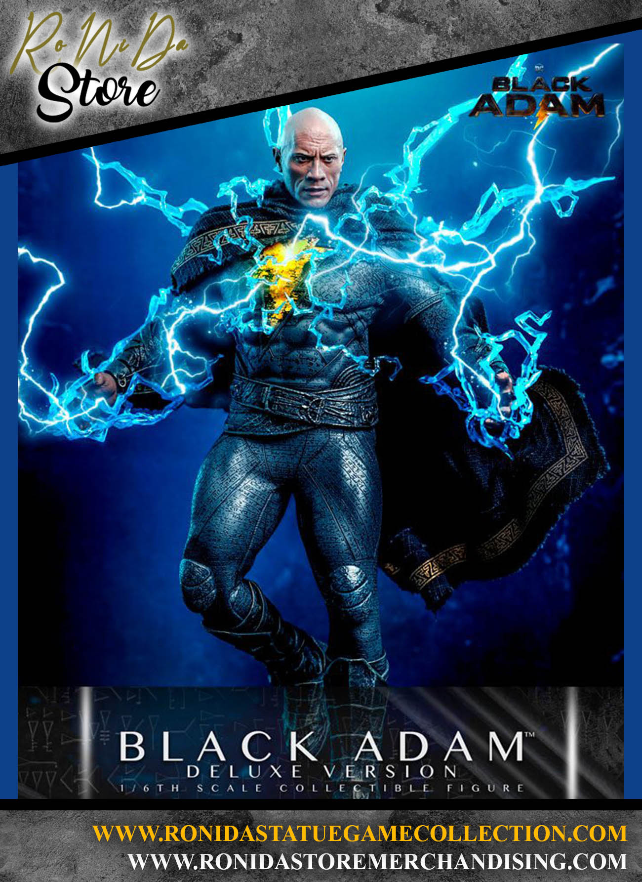 Hot Toys Black Adam DX Action Figure 1/6 Black Adam Deluxe Version