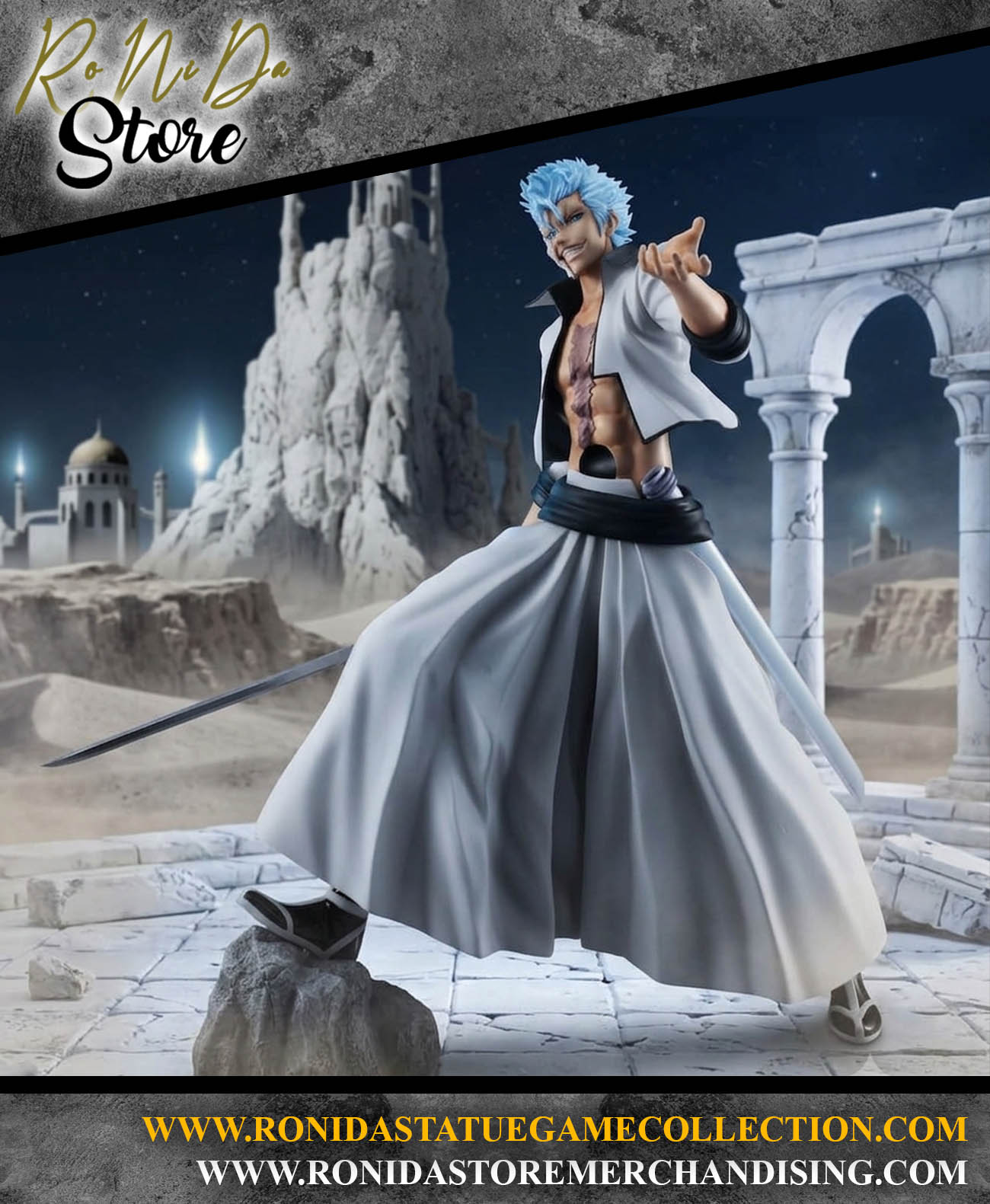 Megahouse - Grimmjow Jaegerjaquez Bleach G.E.M. Series PVC Figure  1:8