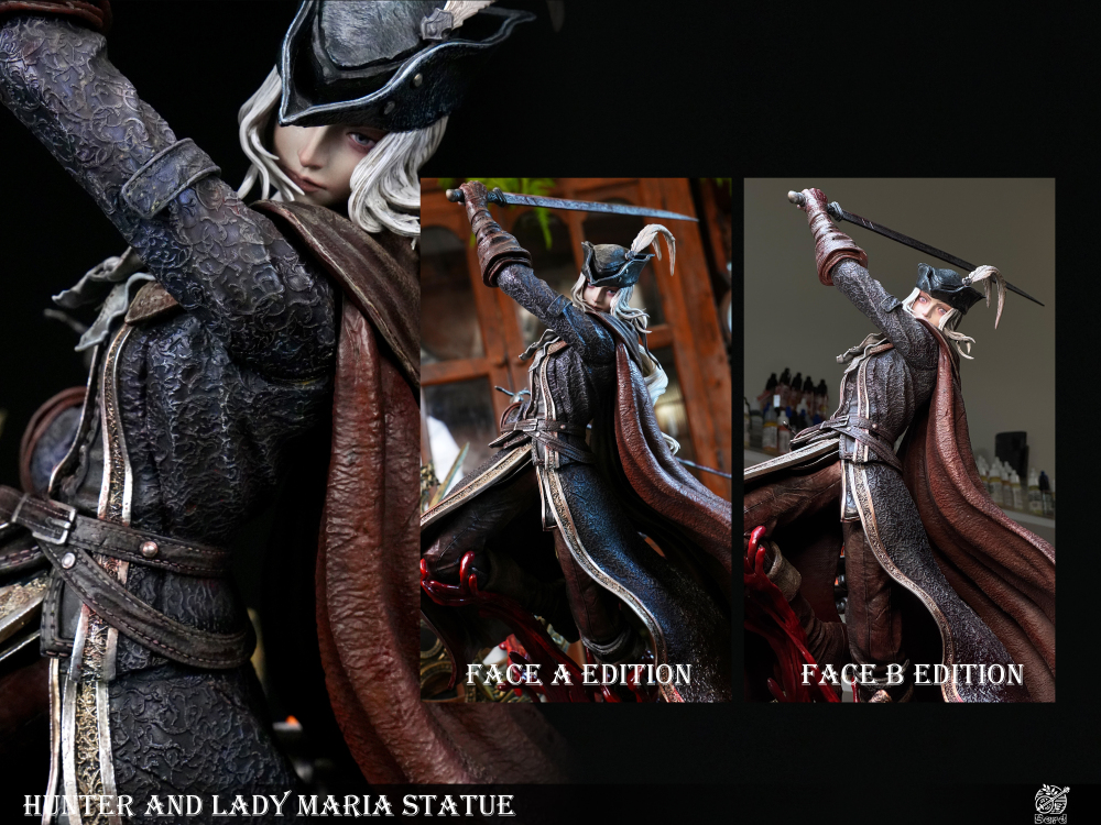 Bard Studio Lady Maria vs. Hunter Bloodborne - Fight in the Astral Clock Tower Resin Statue