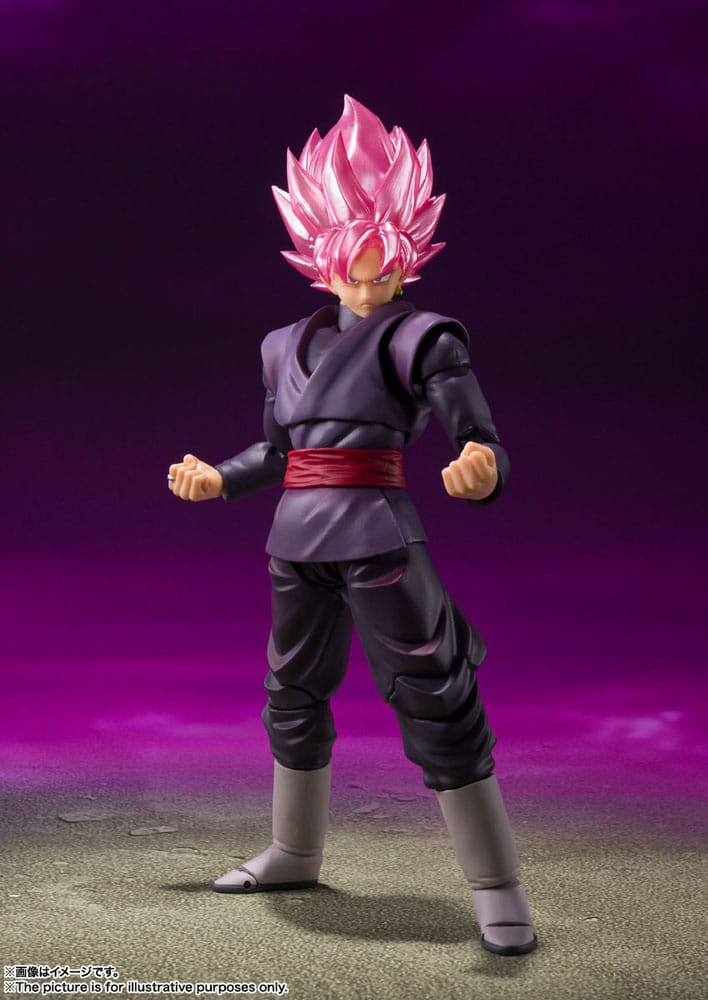 Bandai Dragon Ball Super S.H. Figuarts Super Saiyan Rose Goku Action Figure Black Reissue 14 cm