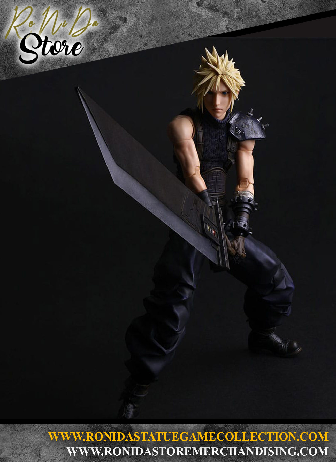 Square Enix Cloud Strife Final Fantasy VII Rebirth Play Arts Shin Action Figure 
