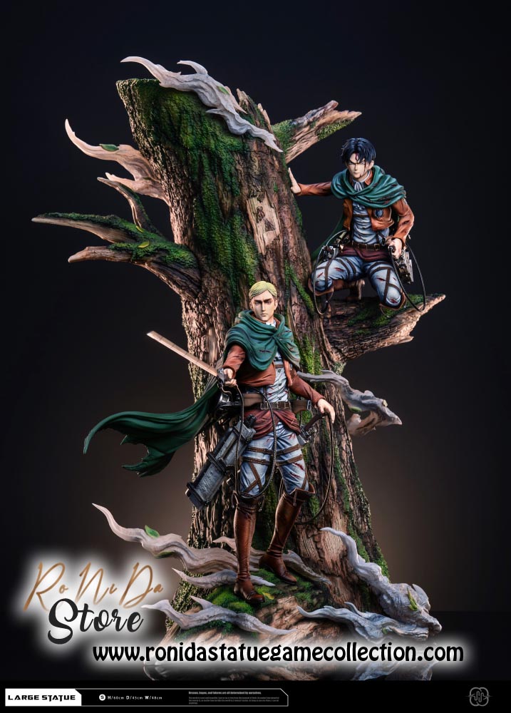 Hertz Studio Levi & Erwin Attack on Titan - The sharpest sword Resin Statue HQS
