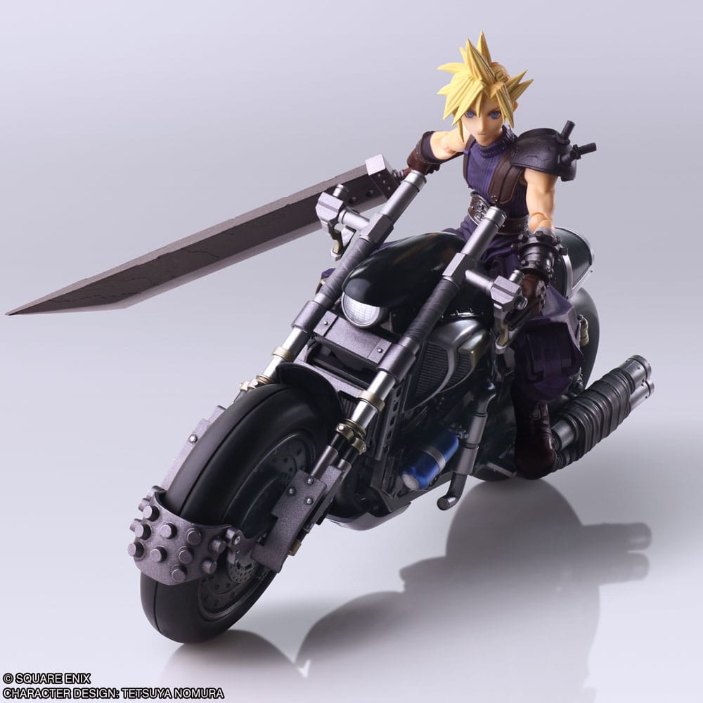 Square Enix Vehicle Cloud Strife & Hardy-Daytona Final Fantasy VII Bring Arts Action Figure