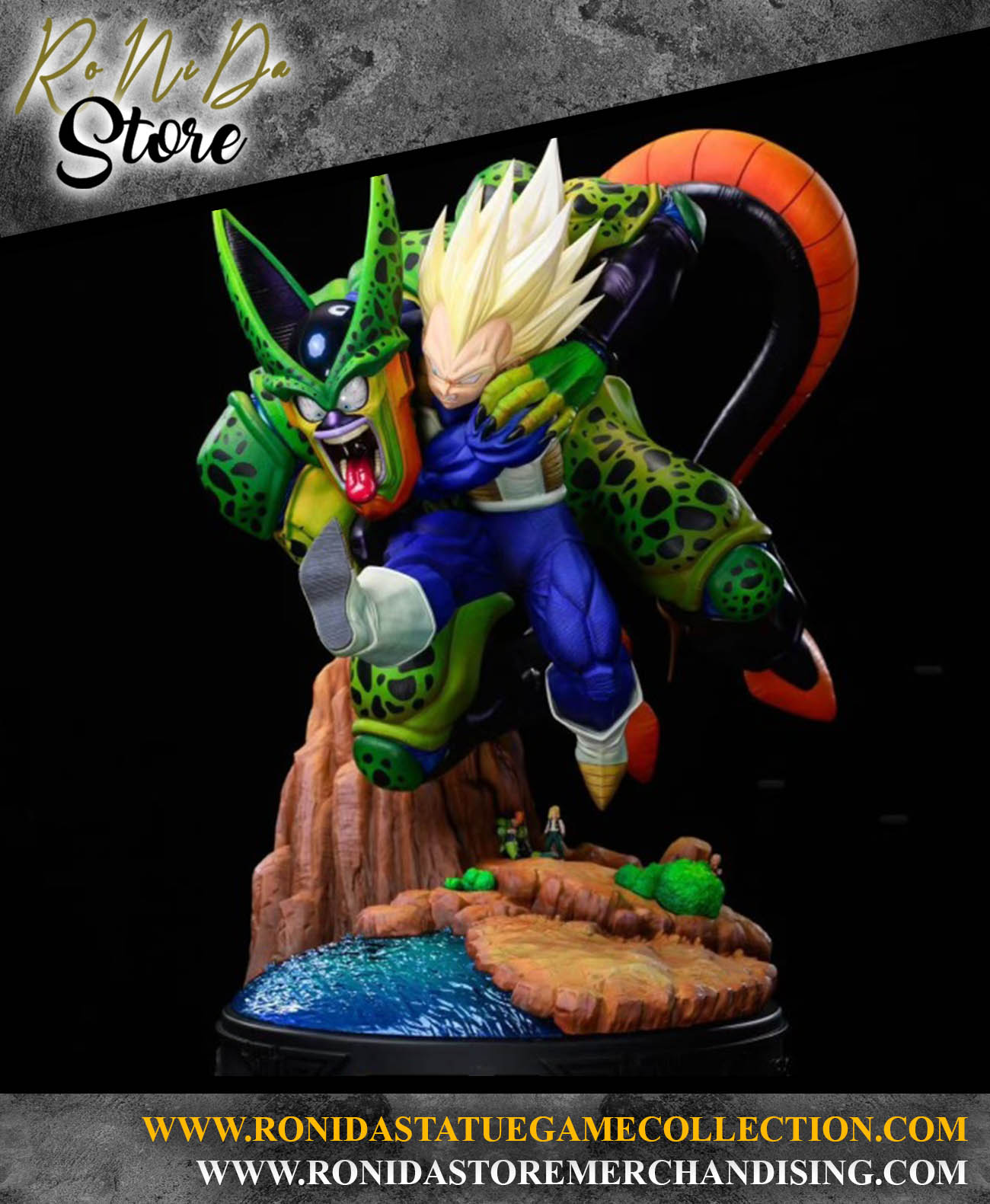 Yamcha Studio Vegeta Vs Cell  Dragon Ball - 1:4 Resin Statue