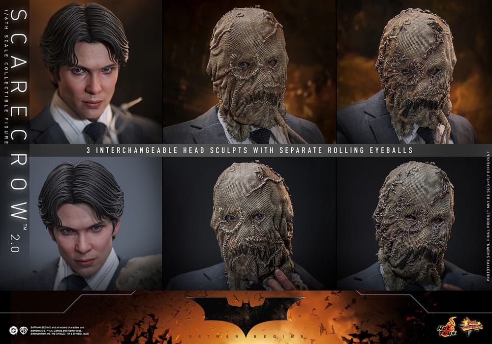Hot Toys Scarecrow 2.0 Batman Begins Movie Masterpiece Action Figure 1/6 