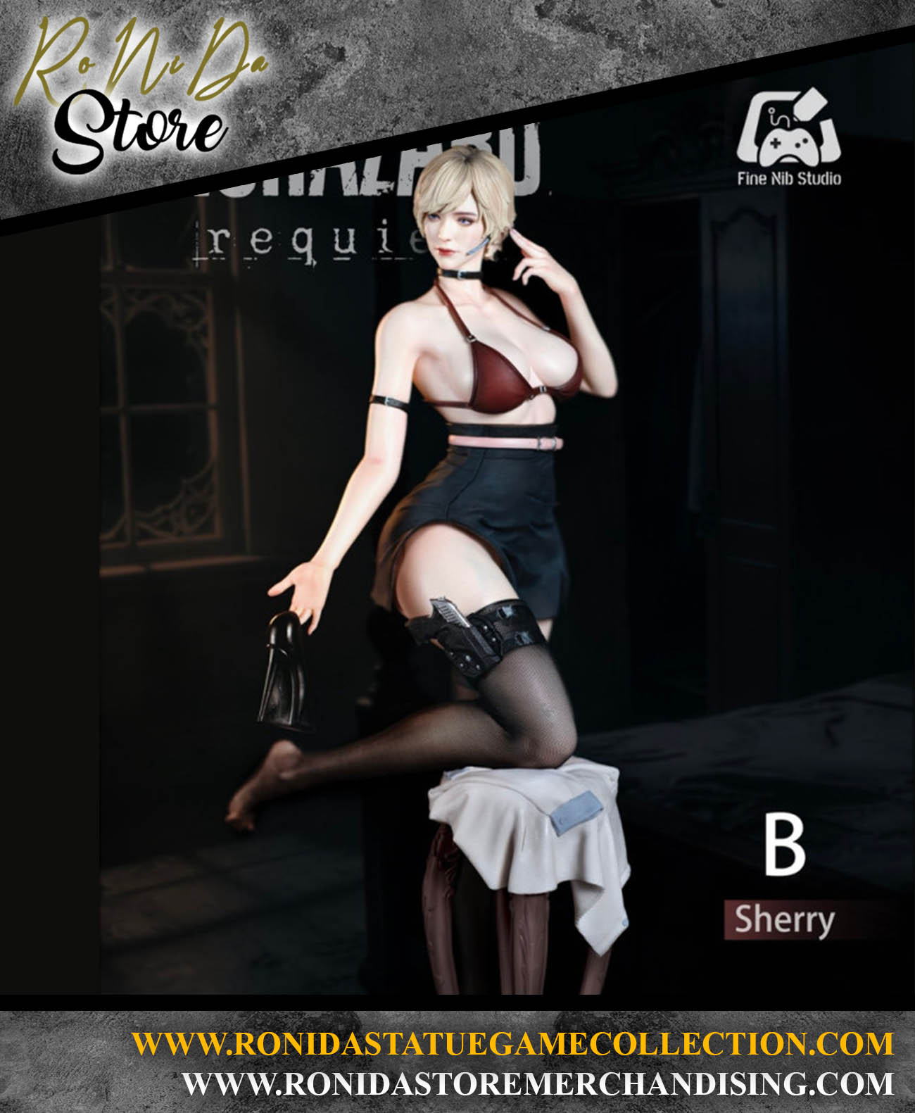 Fine Nib Studio Grace Ashcroft X Sherry Birkin Resident Evil 1/4 Resin Statue