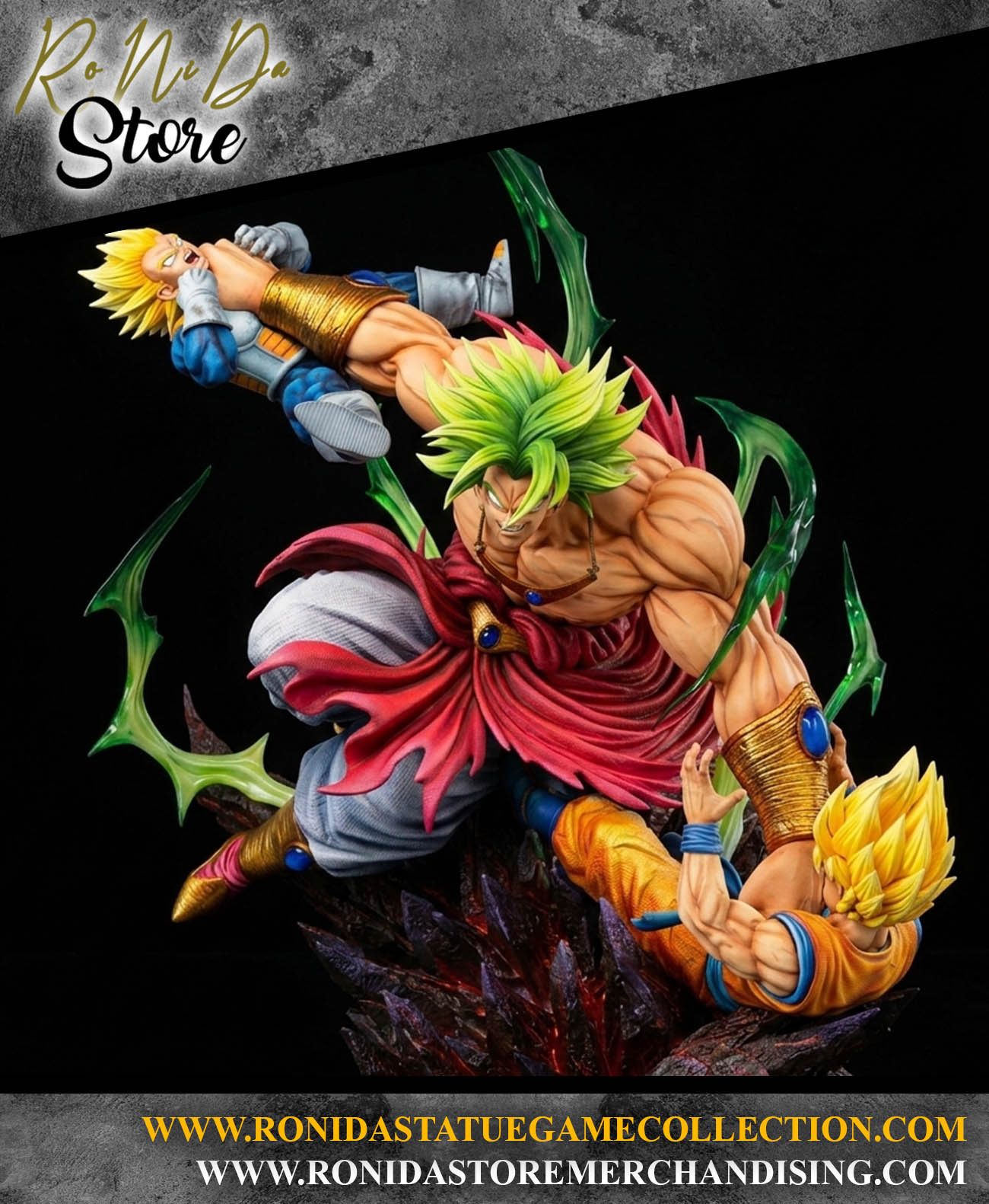 Yi Shou Studio − Broly Vs Goku X Vegeta 2.0 Dragon Ball − 1:6 / 1:4 Resin Statue