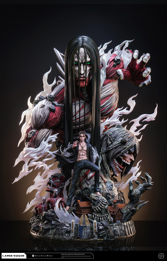 Hertz Studio  Eren Yeager  Attack on Titan One Lifetime Resin Statue High Quality