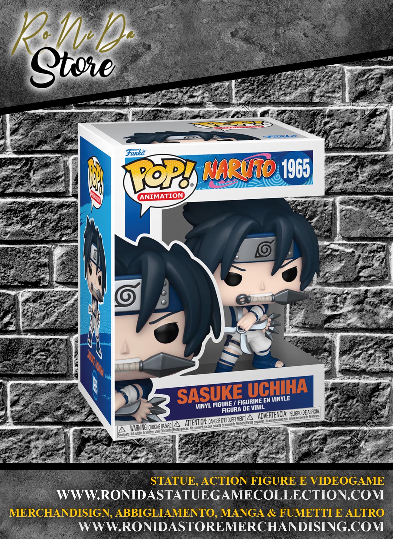 NARUTO: SHIPPUDEN - POP FUNKO SASUKE VINYL FIGURE 1965 