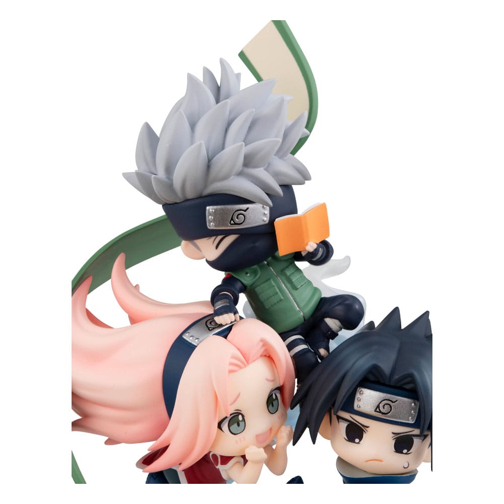 Megahouse Team 7 Naruto Shippuden FigUnity PVC Mini Statue Gather here,13 cm