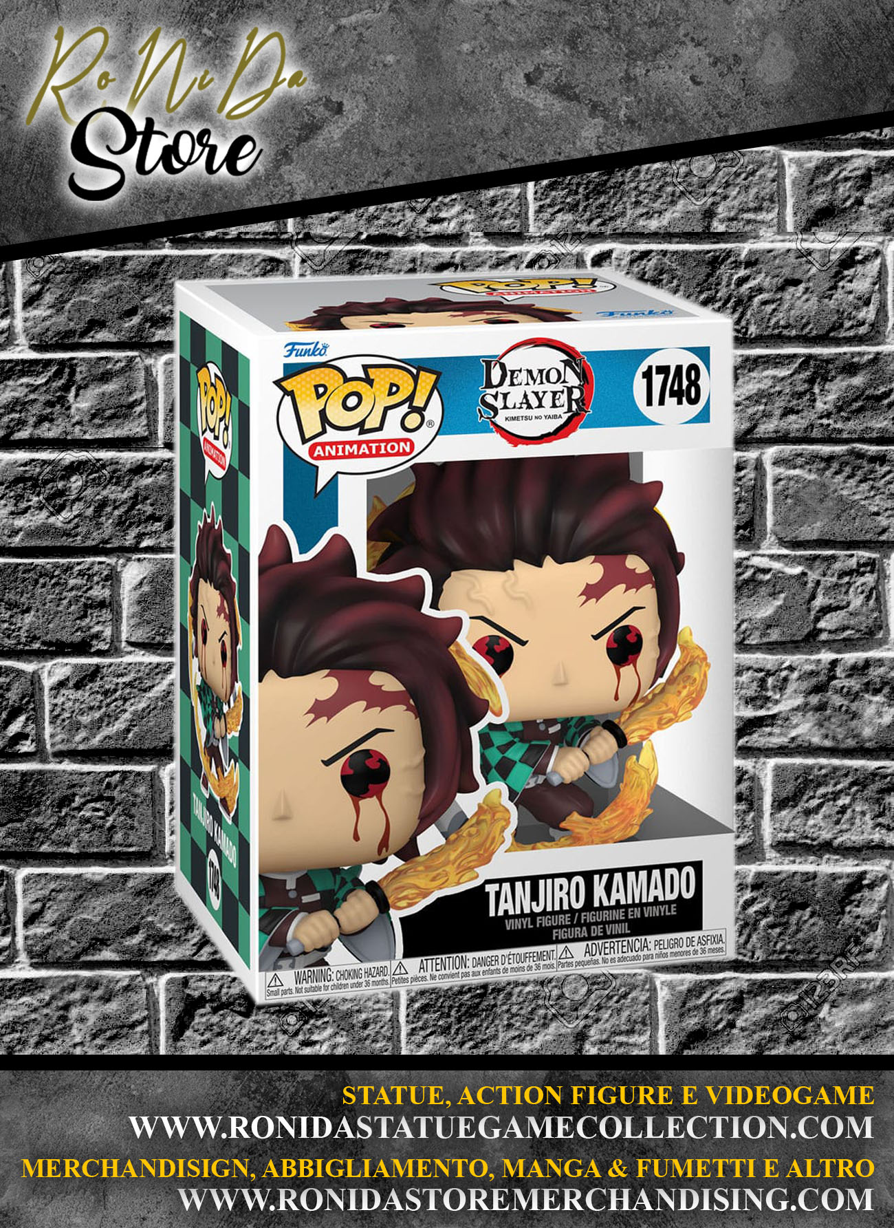 Demon Slayer: Kimetsu no Yaiba Funko POP! Tanjiro (Sun Breathing) Animation Vinyl Figures 1748