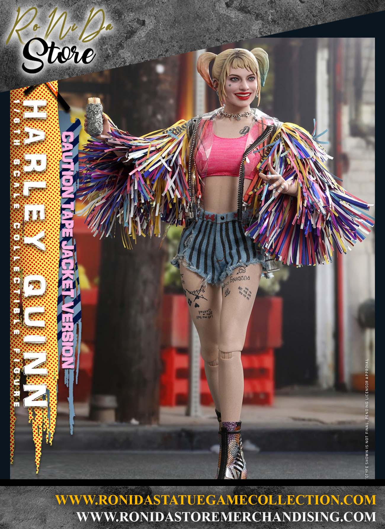 Hot Toys Harley Quinn Birds of Prey (Caution Tape Jacket Version) MMS566 