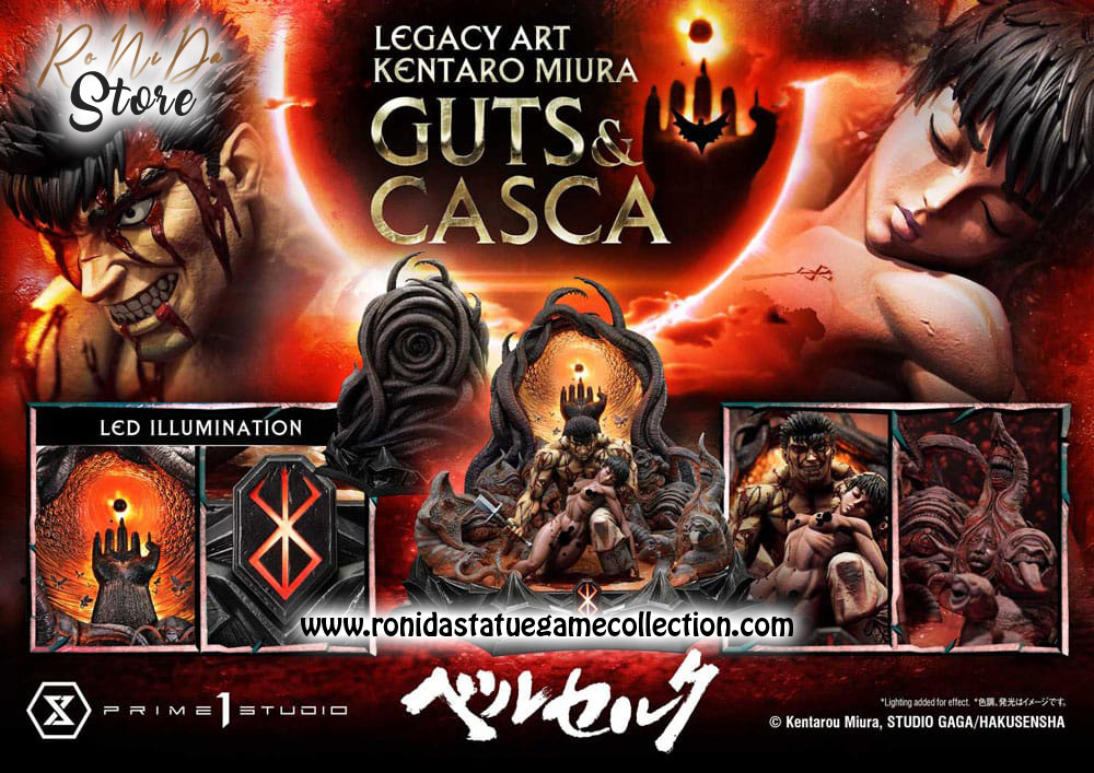Prime 1 Studio Berserk Kentaro Miura Statue 1/4 Guts & Casca Statue Berserk