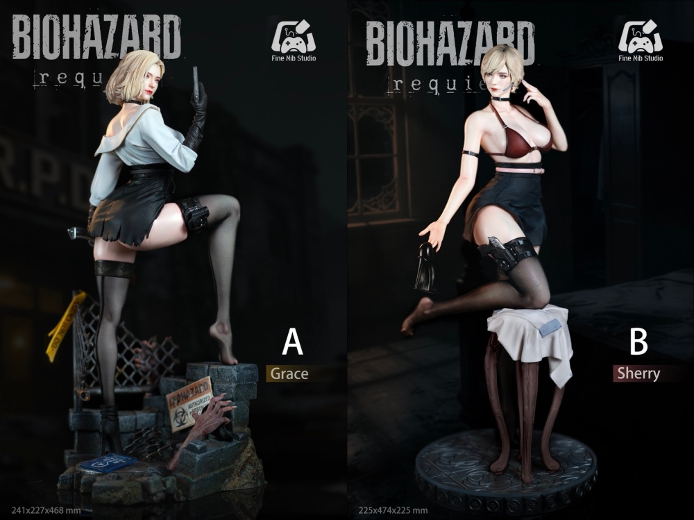 Fine Nib Studio Grace Ashcroft X Sherry Birkin Resident Evil 1/4 Resin Statue
