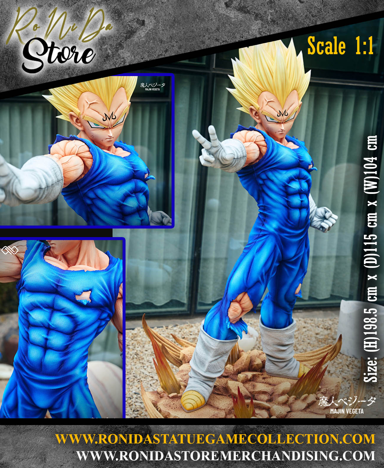 Infinite Studio SSJ Goku & SSJ Vegeta Dragon Ball Z -  1/1 Resin Statue Life Size