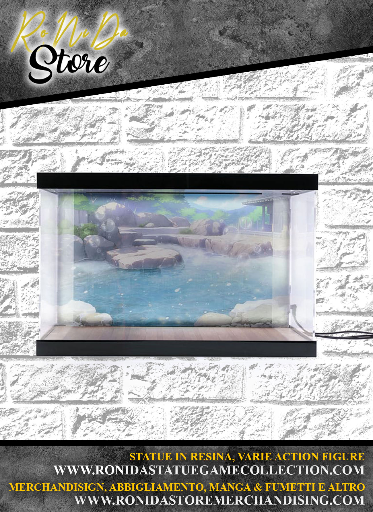 Azur Lane Acrylic Display Case with Lighting for figure Kashino Hot Springs Relaxation