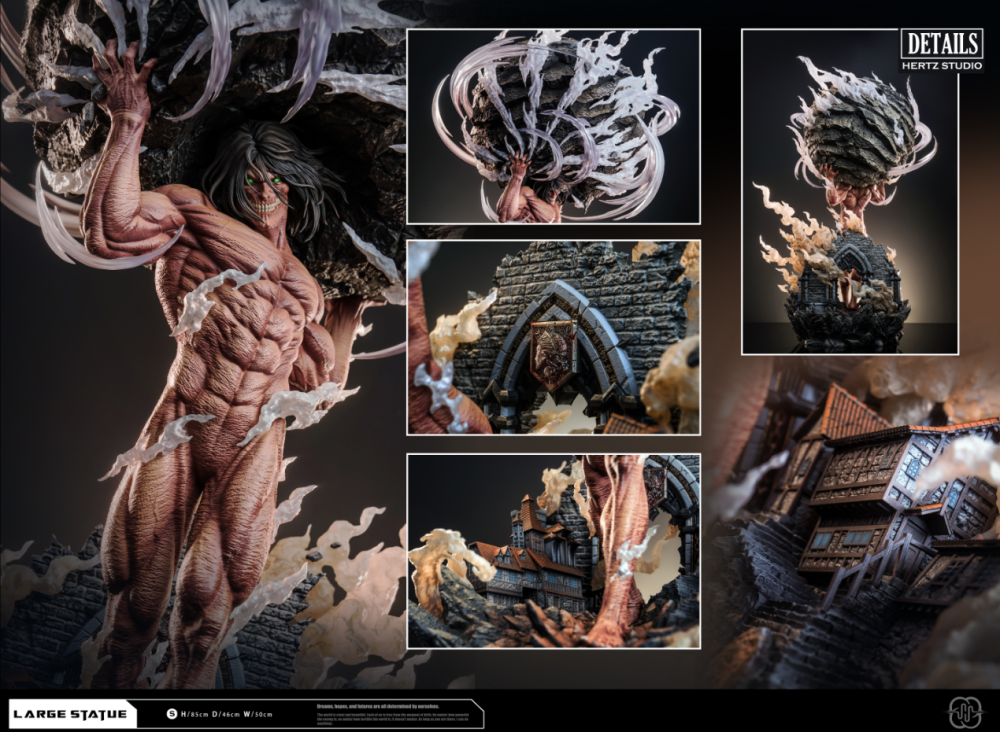 Hertz Studio Eren Yeager block up - Attack on Titan Resin Statue