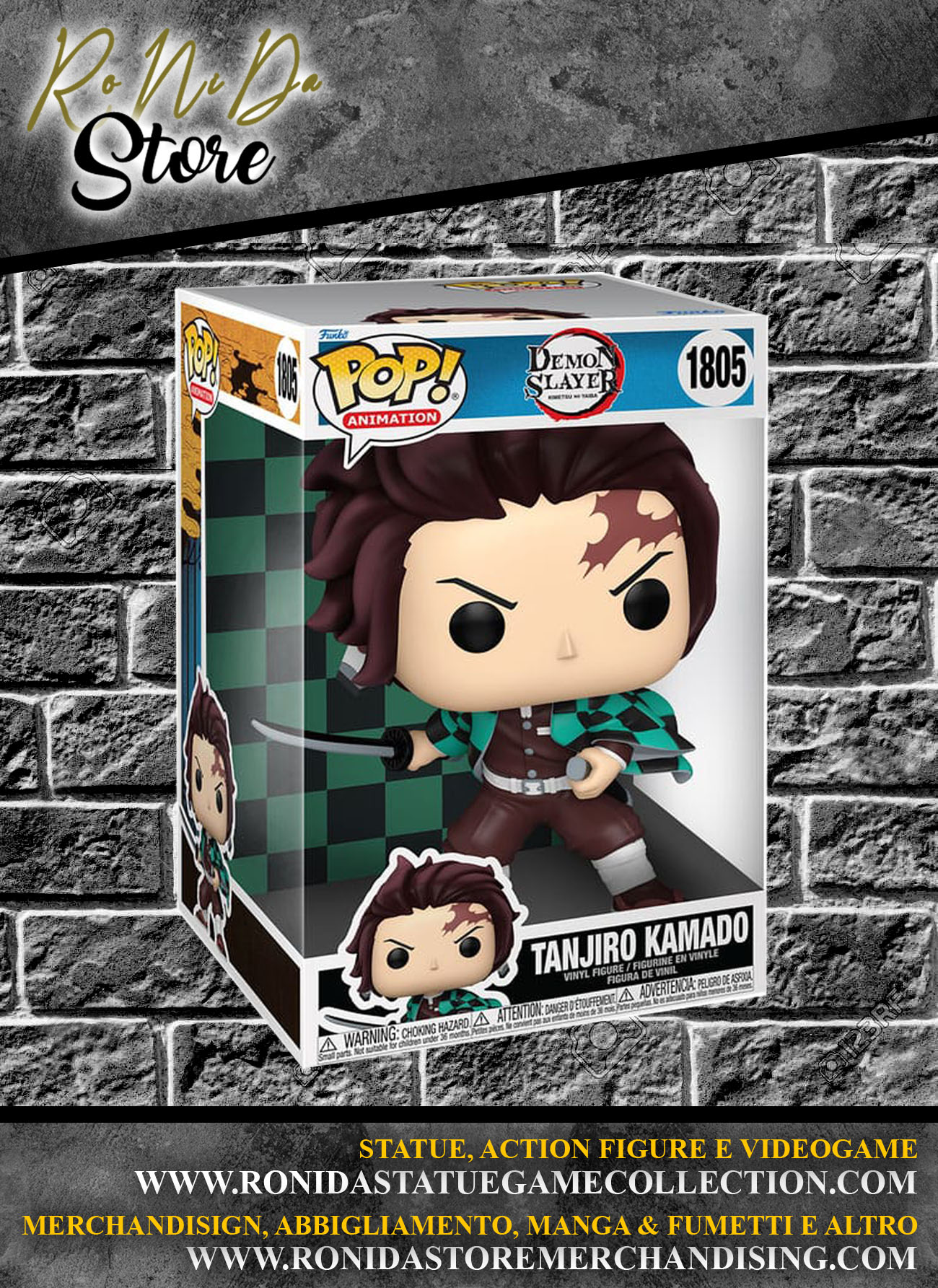 Demon Slayer: Kimetsu no Yaiba Super Sized Jumbo Funko POP! Tanjiro Vinyl Figure 1805