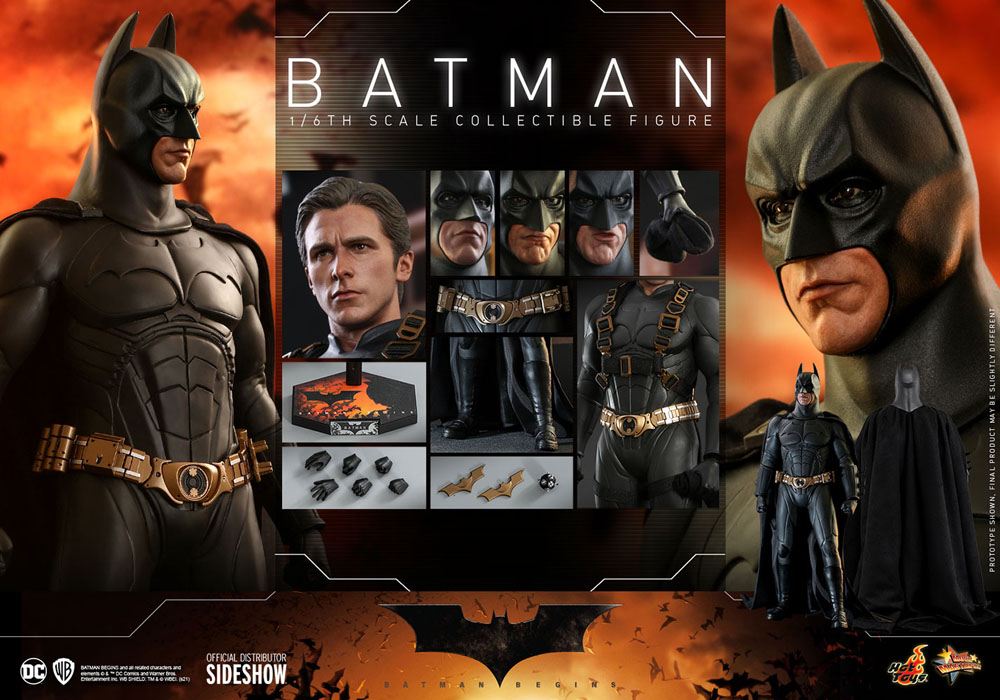 Batman Hot Toys Batman Begins Movie Masterpiece Exclusive Action Figure 1/6