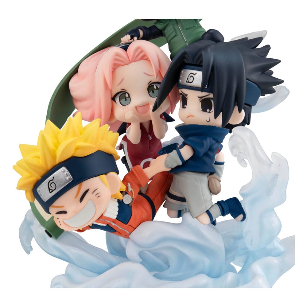 Megahouse Team 7 Naruto Shippuden FigUnity PVC Mini Statue Gather here,13 cm