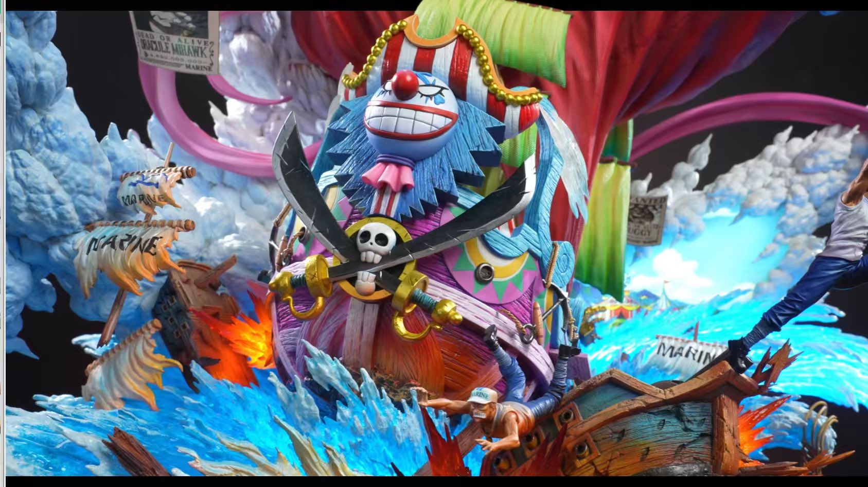 Jimei Palace Four Emperor Buggy Licensed One Piece Resin Statue