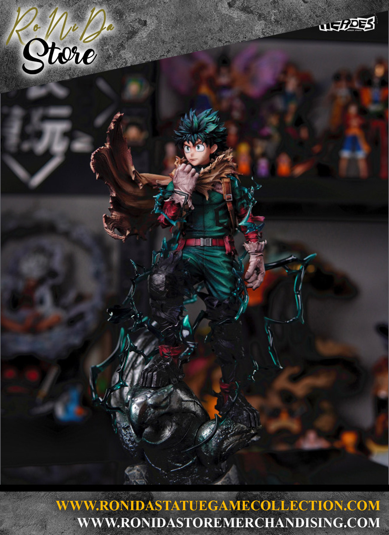 Heroes Stuido Dark Deku My Hero Academia 1/6 Resin Statue