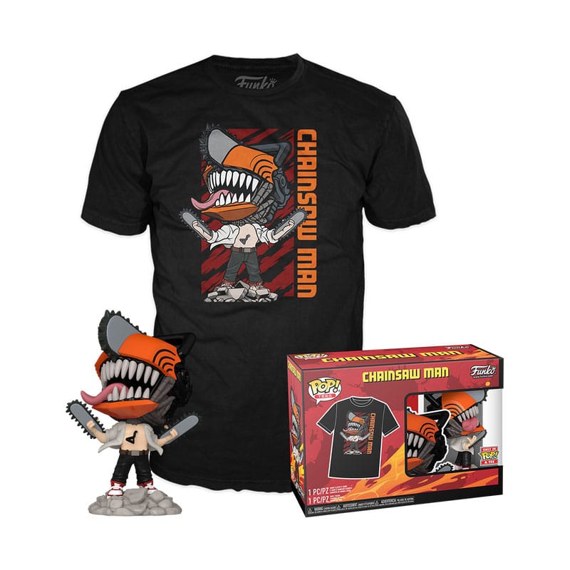 Chainsaw Man Funko POP! & Tee Box Chainsaw Man Leaping T-shirts Chainsaw Man