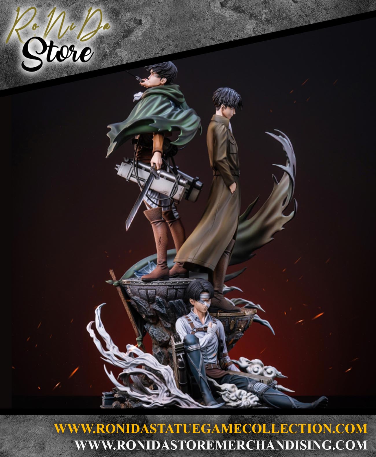 LC Studio Levi Ackerman Attack on Titan Series Memories Resin Statue 1:6
