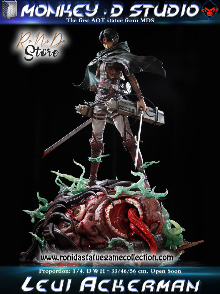 Monkey D Studio Levi Ackerman Attack on Titan - AOT -- 1/4 Statue