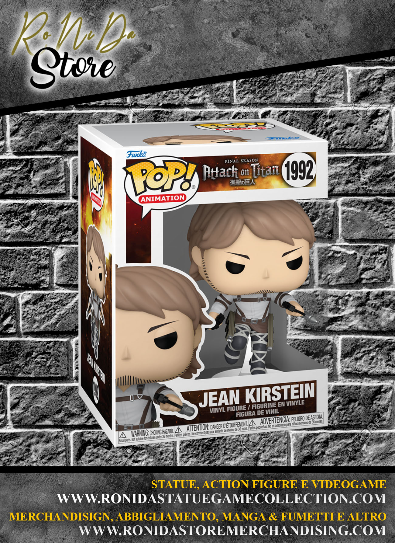 ATTACK ON TITAN - POP FUNKO JEAN KIRSTEIN  VINYL FIGURE 1992 