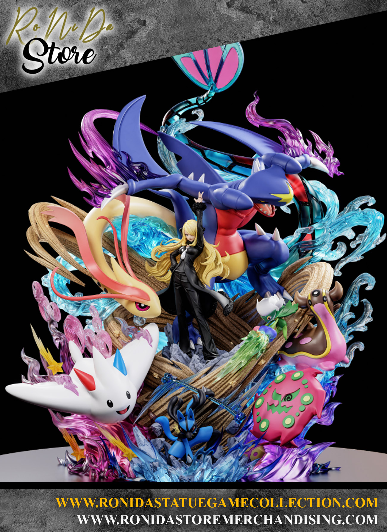Emo Studio Cynthia Pokémon - #5 Resin Statue