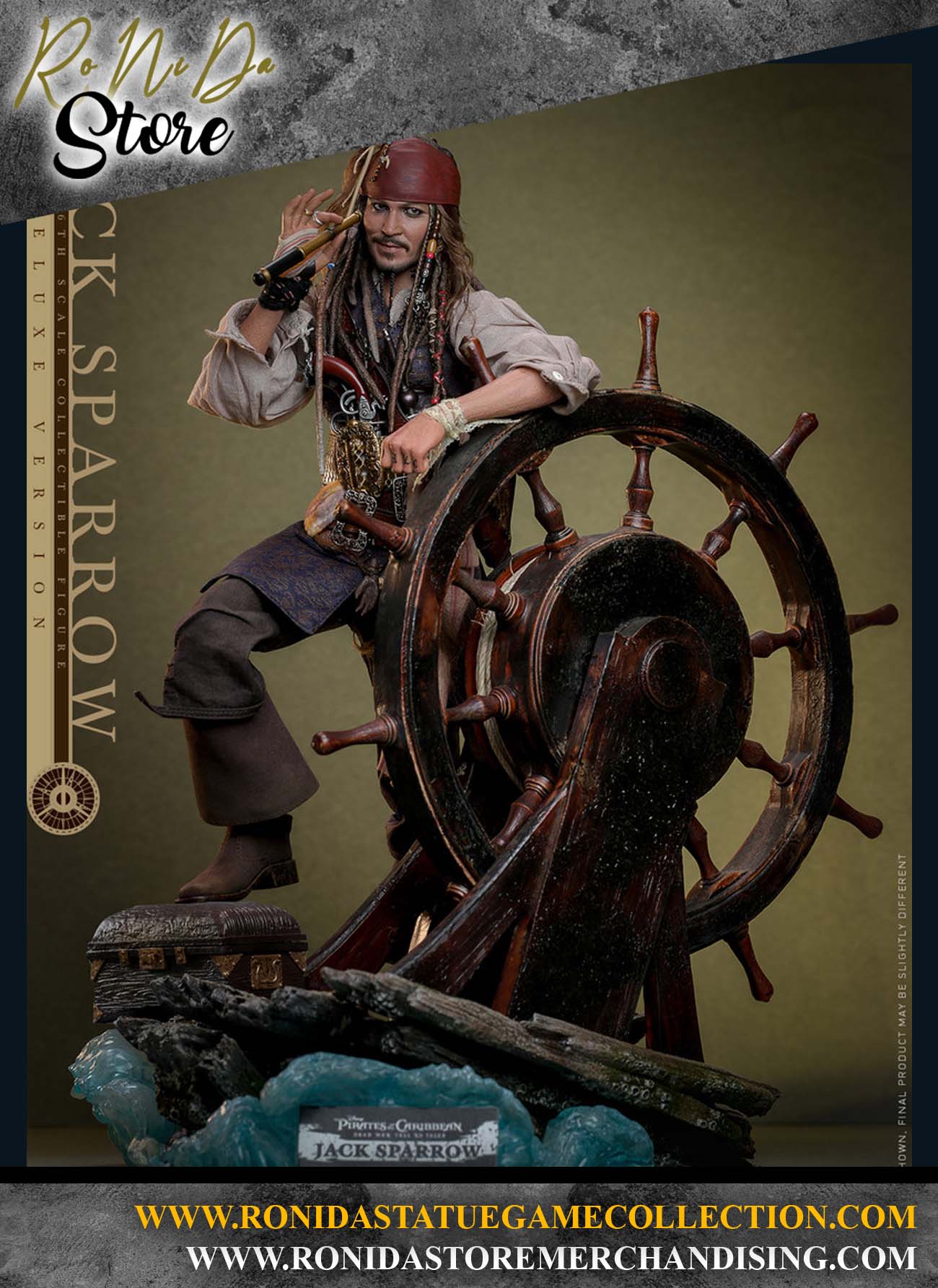 Hot Toys 1/6 Jack Sparrow Pirates of the Caribbean: Dead Men Tell No Tales (Deluxe Version)  DX38