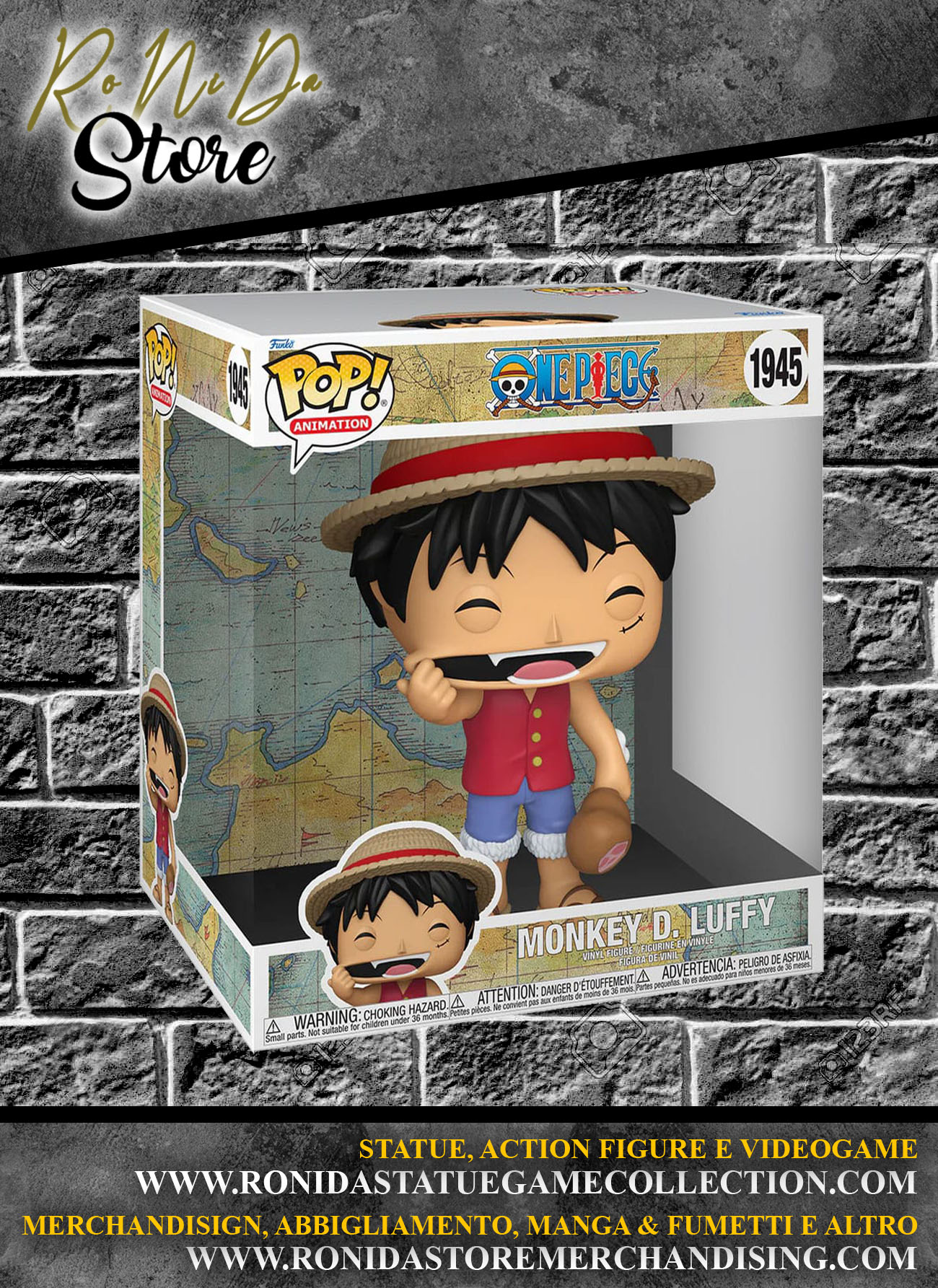 One Piece Super Sized Jumbo Funko POP! Monkey D. Luffy (Stretching)  Vinyl Figure 1945