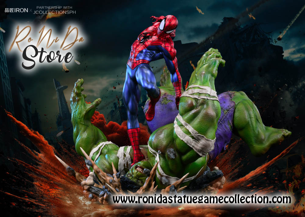 IRON Studio Spider Man vs Hulk Marvel Dc Comics 1/4 Resin Statue