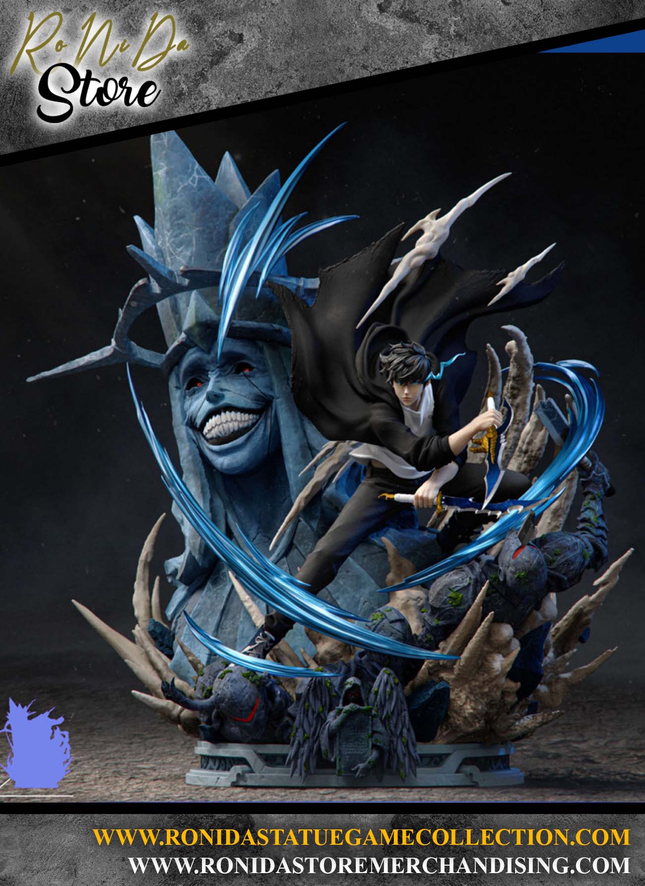 Mask Studio Sung Jin Woo vs God Solo Leveling - 1:6 / 1:4 - Resin Statue