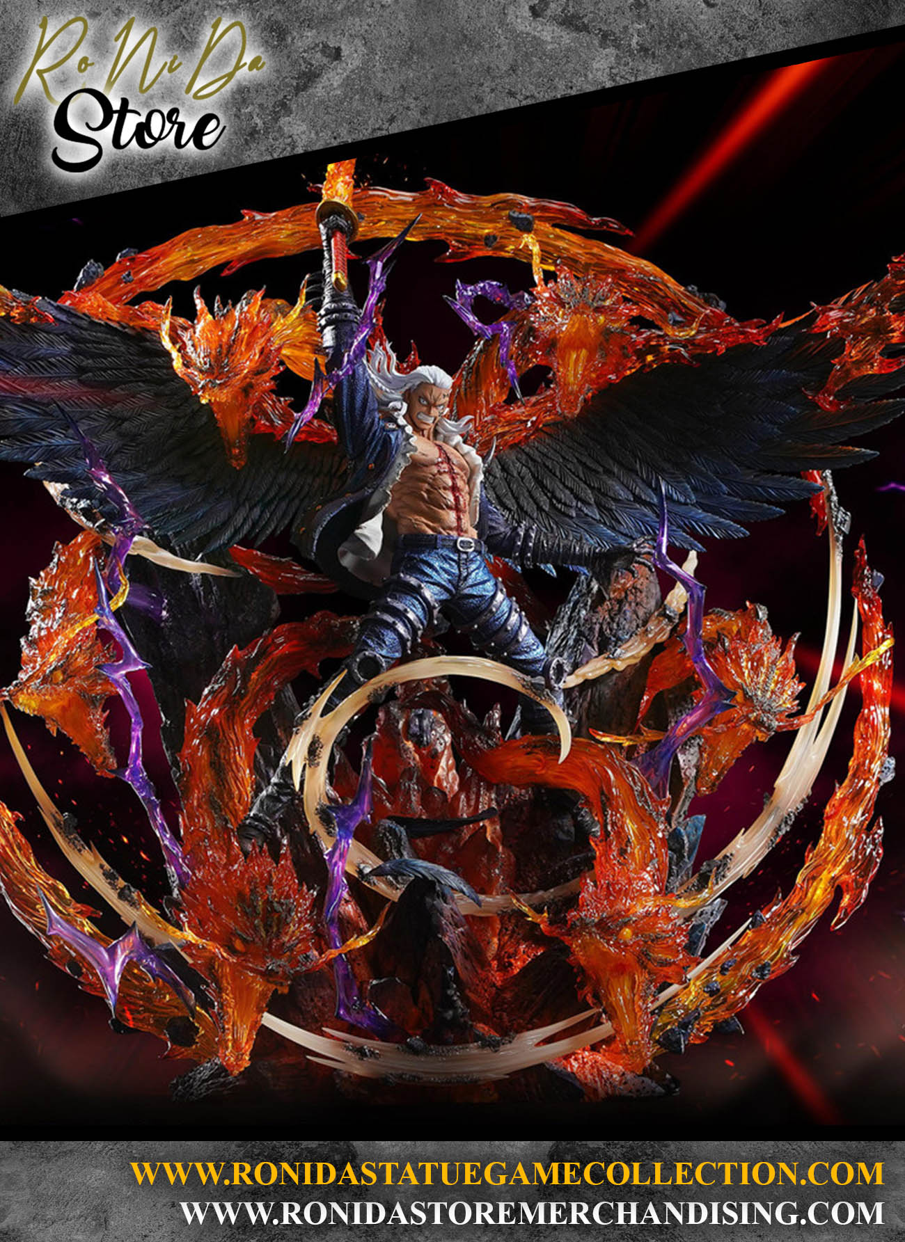 More Fun Studio & Monkey D Studio KING THE WILDFIRE One Piece Resin Statue