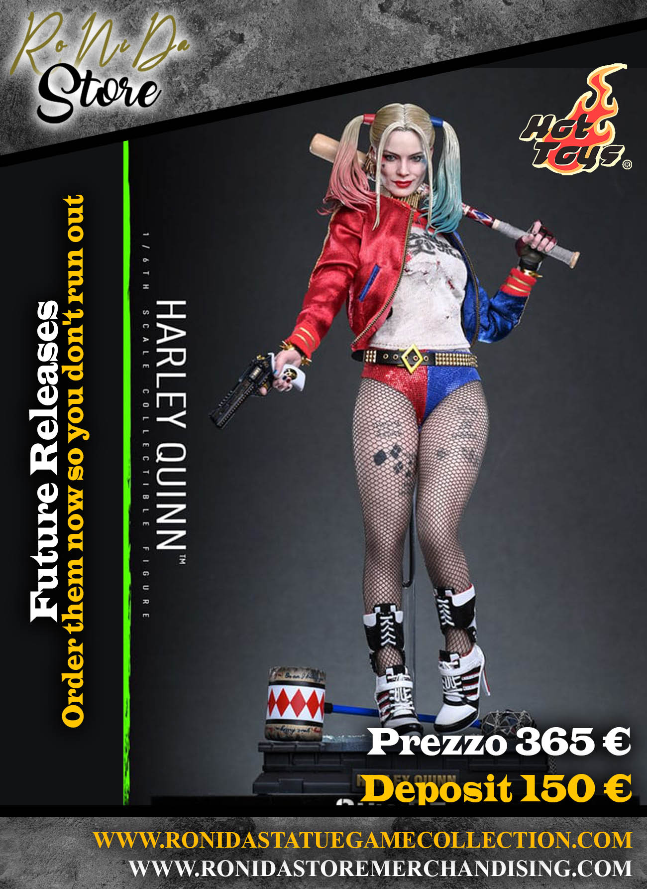 Hot Toys Harley Quinn Suicide Squad Movie Masterpiece Action Figure 1/6 