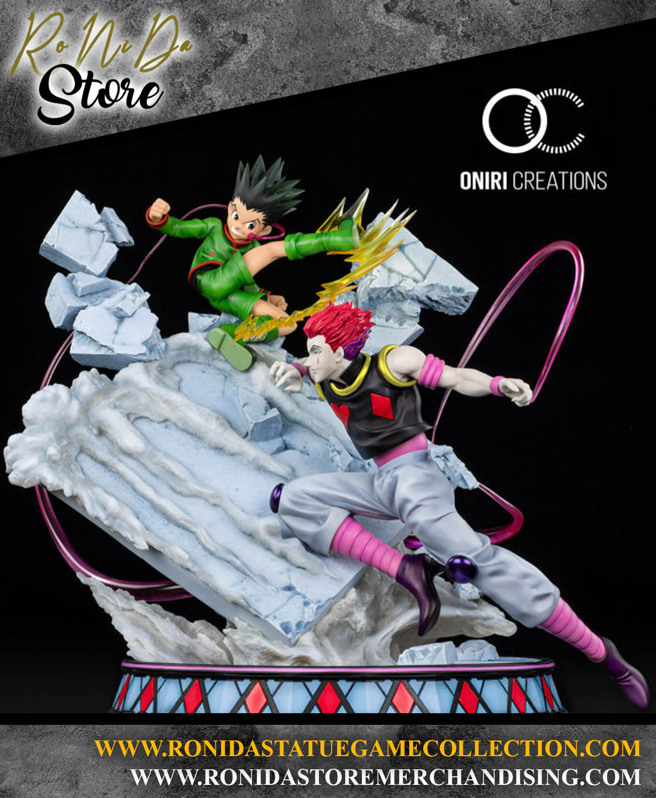 Oniri Studio Battle at the Heavens Arena Gon VS Hisoka Hunter x Hunter - 1:6 Reain Statue