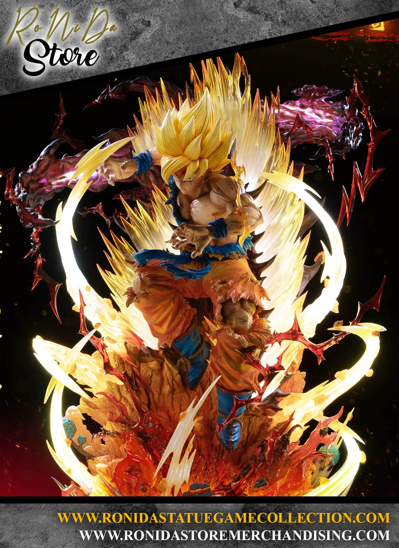 Monkey D Studio SSJ Son Goku Dragon Ball Z 1/4 Resin Statue