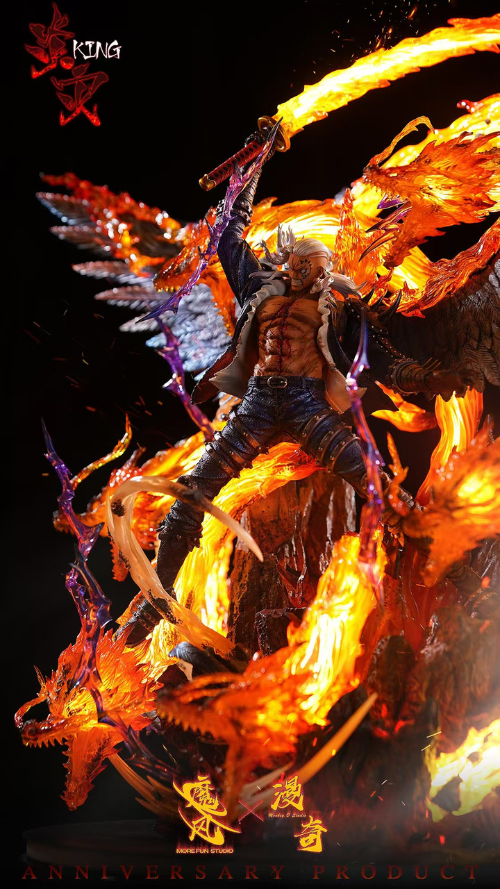 More Fun Studio & Monkey D Studio KING THE WILDFIRE One Piece Resin Statue
