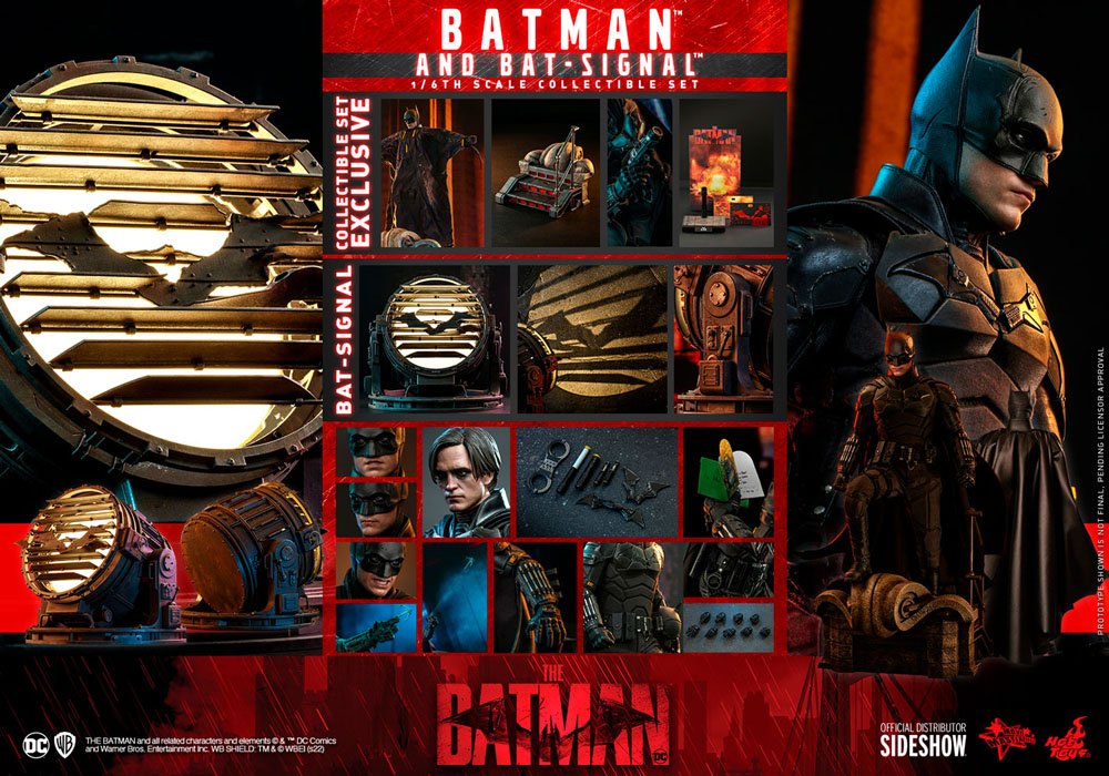 Hot Toys The Batman Movie Masterpiece Action Figure 1/6 Batman with Bat-Signal