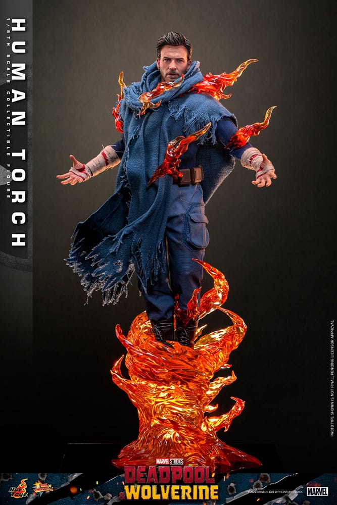 Hot Toys Human Torch Deadpool & Wolverine Movie Masterpiece Action Figure 1/6 