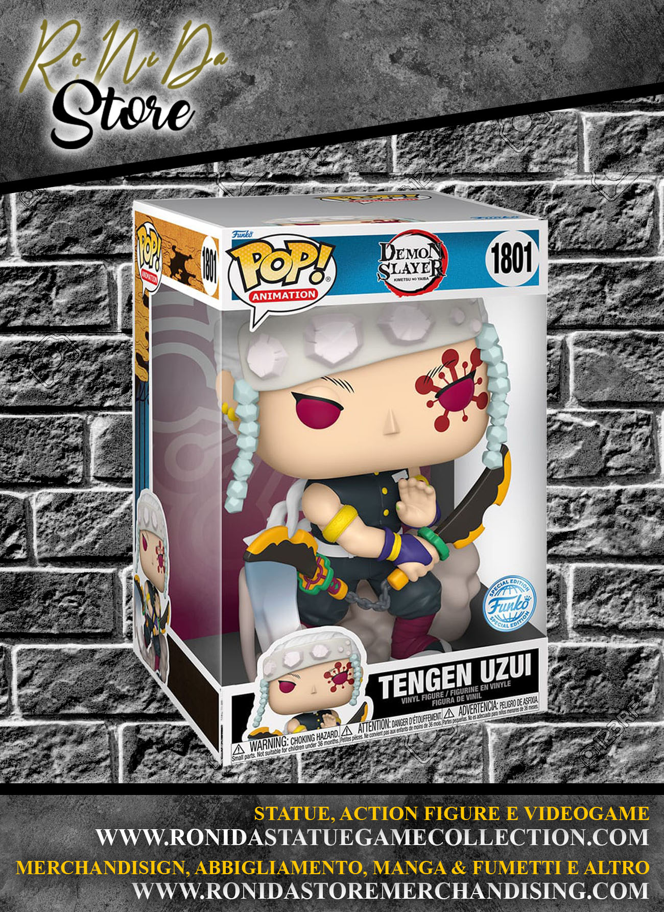Demon Slayer: Kimetsu no Yaiba Super Sized Jumbo Funko POP! Tengen Vinyl Figure 1801