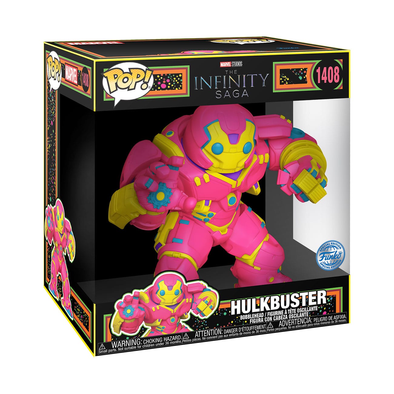 Iron Man Super Sized Jumbo Funko POP! Hulkbuster (BLKLT) Vinyl Figure 