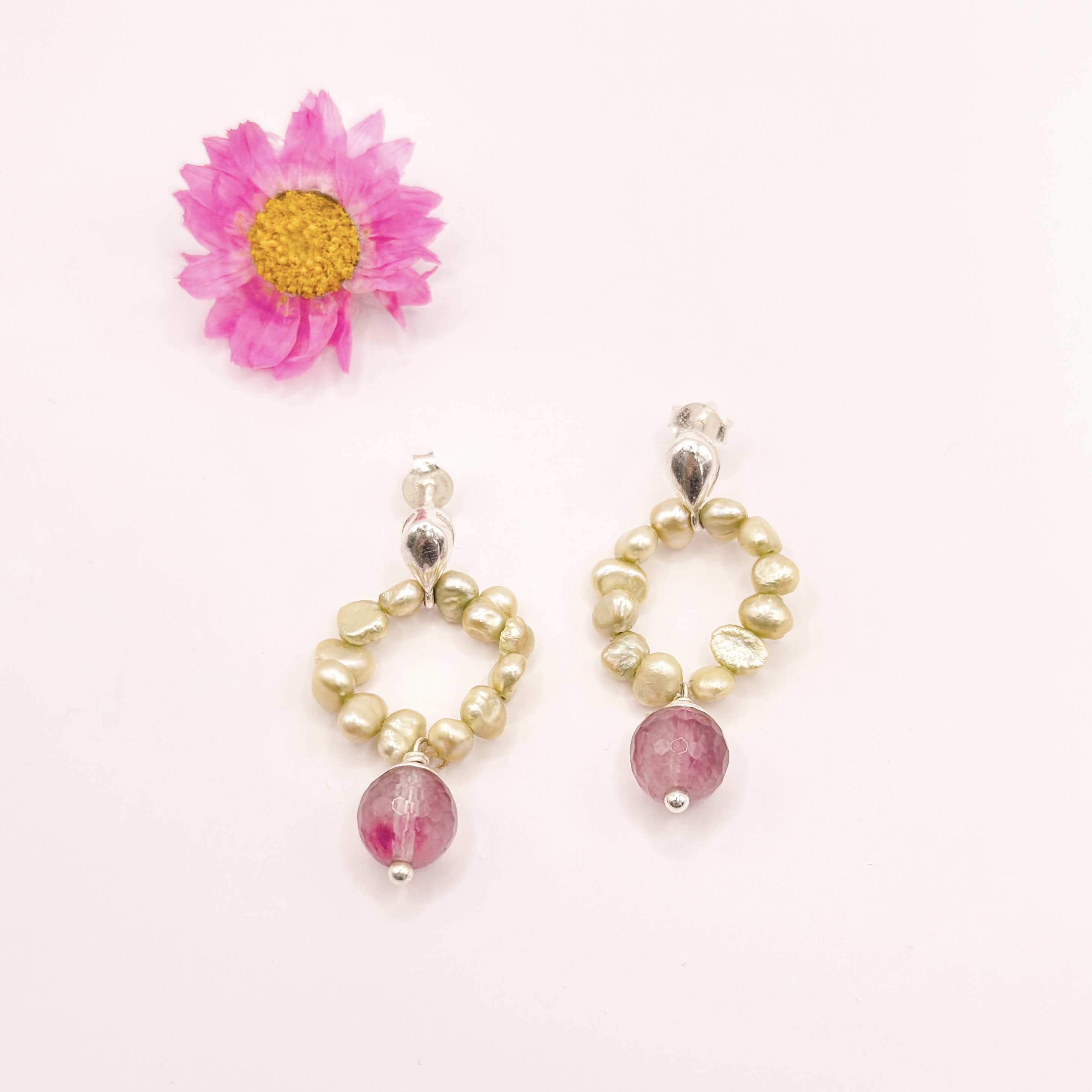 Dreams in green earrings