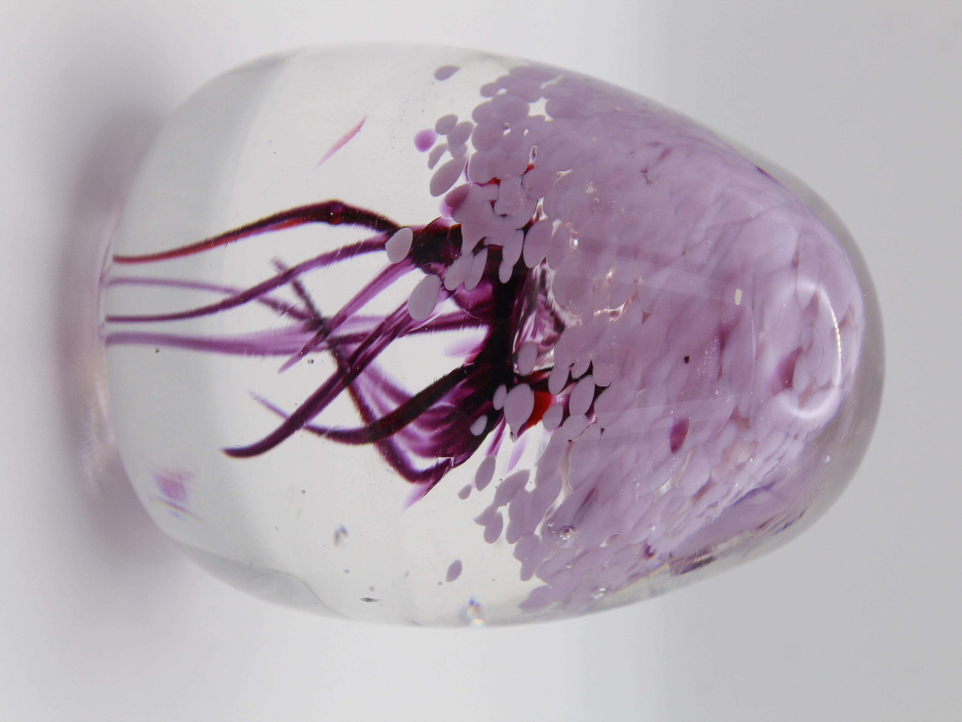 Purple Glass Jellyfish Sculpture