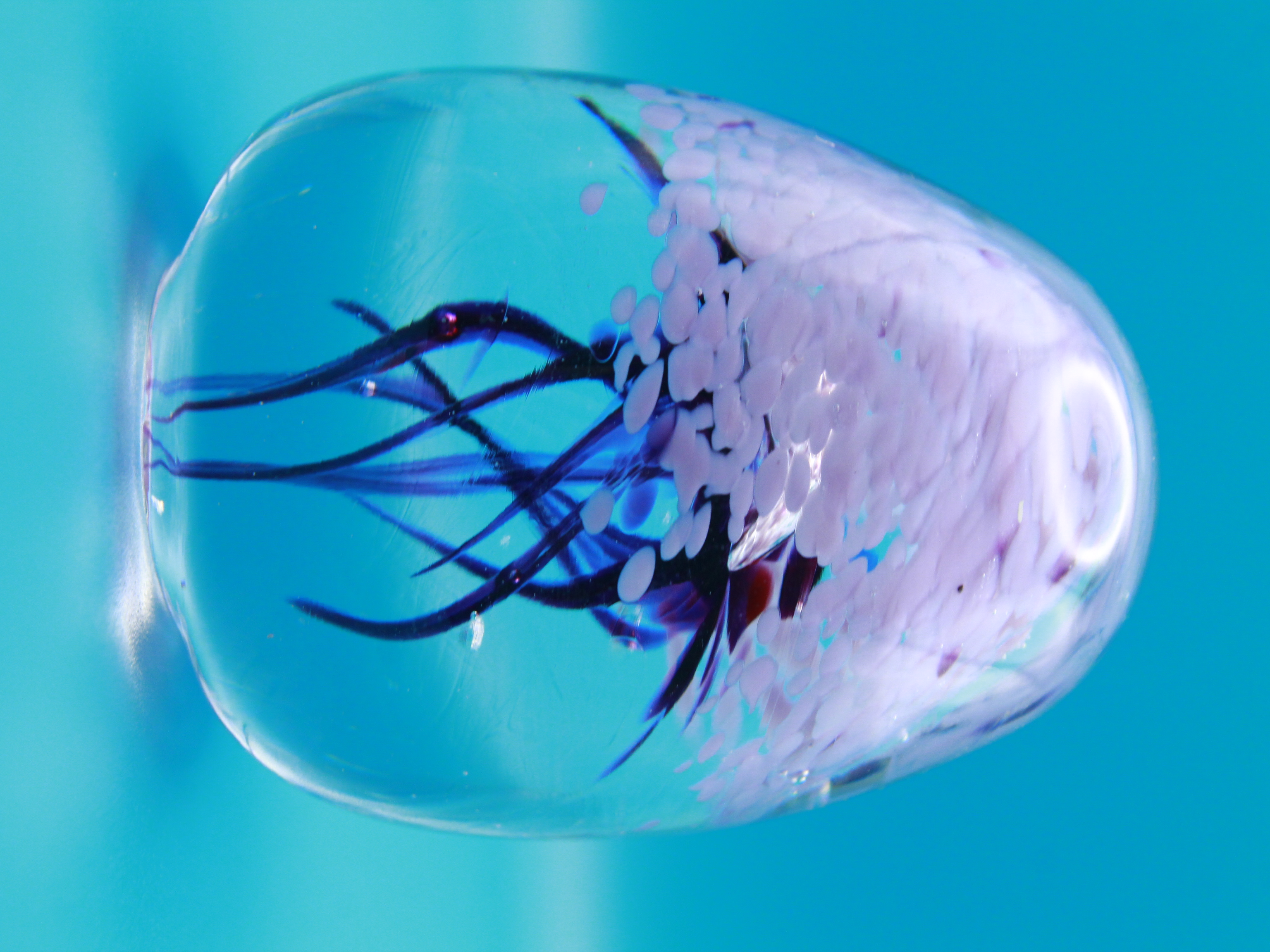 Purple Glass Jellyfish Sculpture