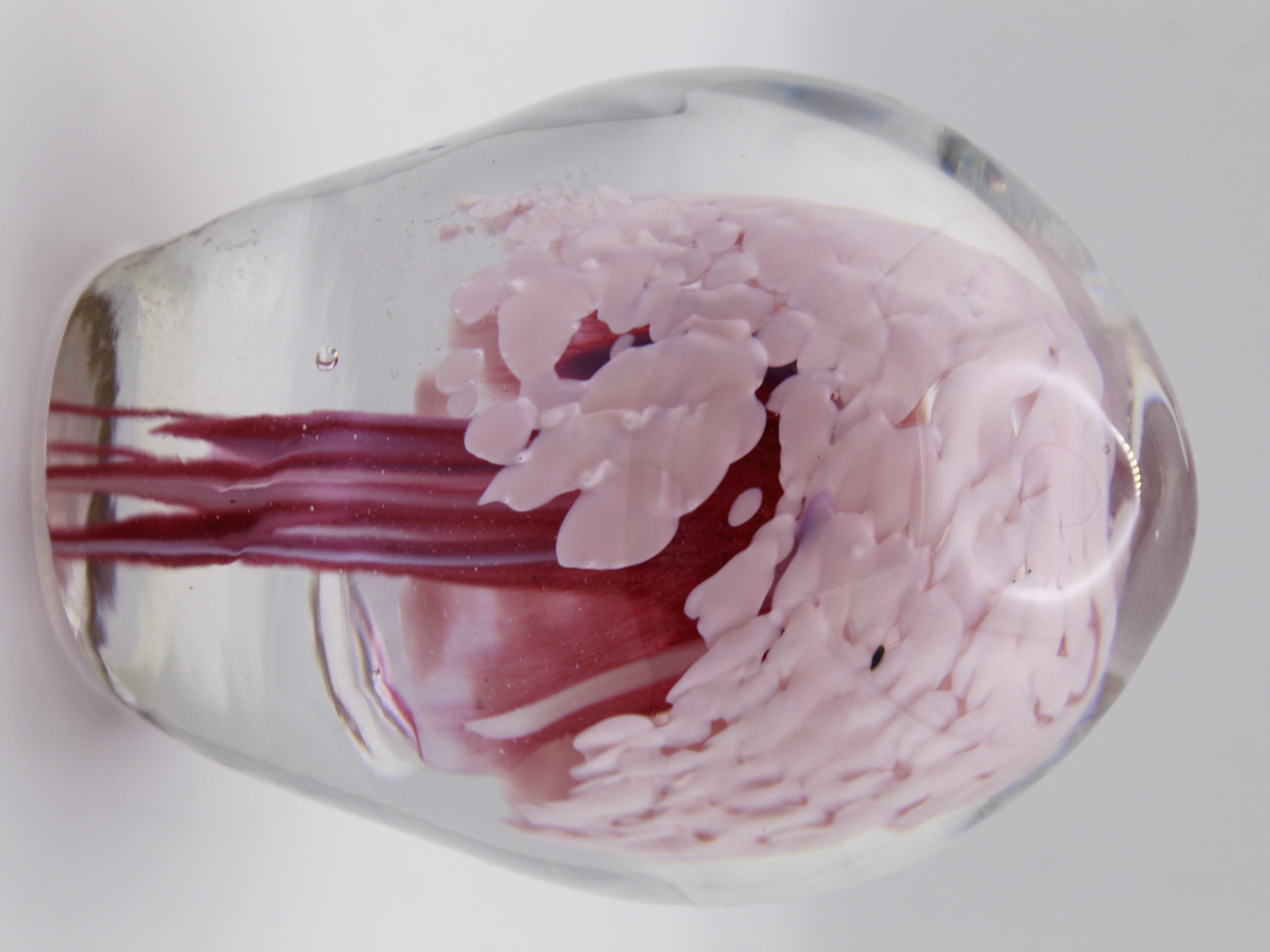 Pink Glass Jellyfish Sculpture