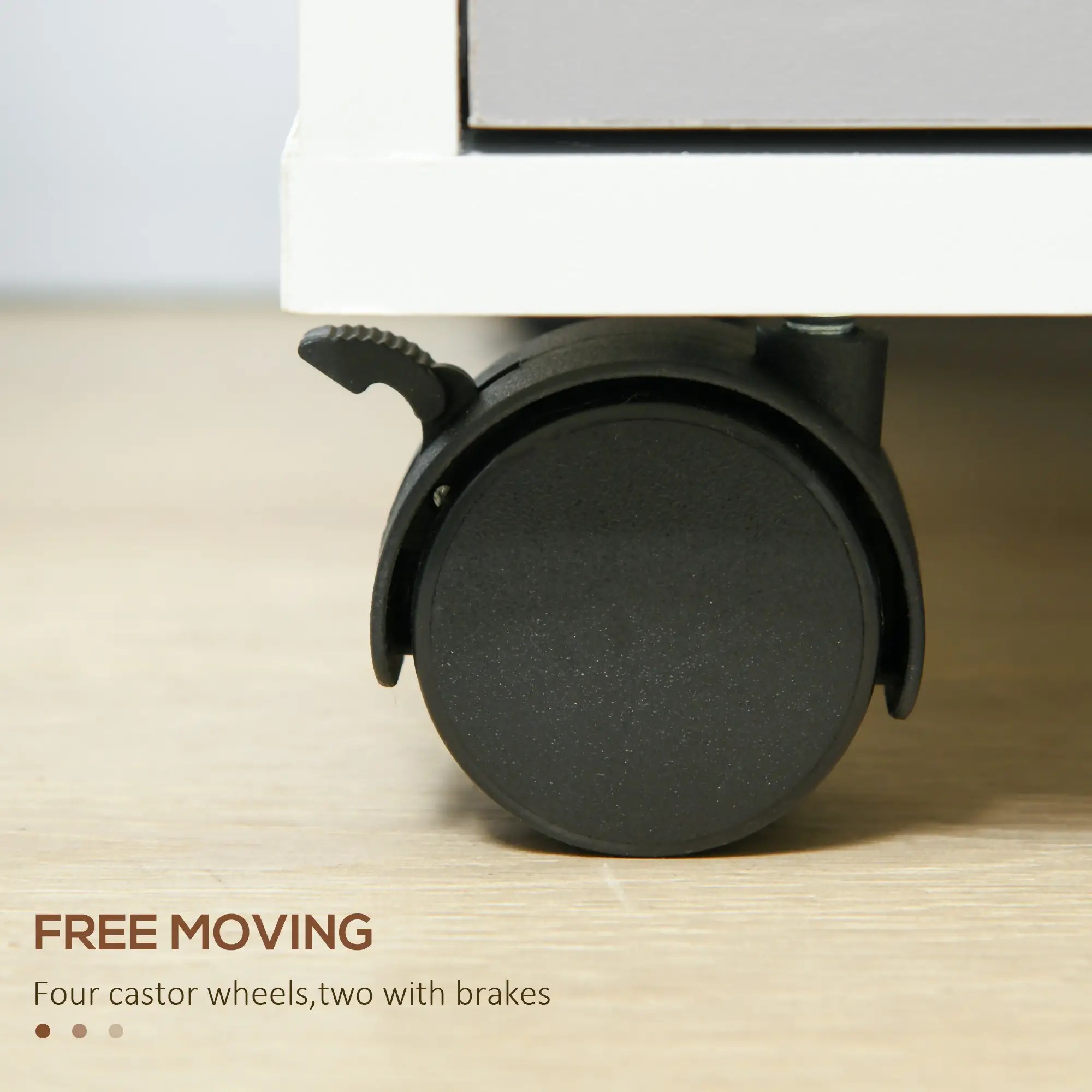 Vertical Filing Cabinet with Lock, 3 Drawer File Cabinet with Wheels, Home Office Organizer