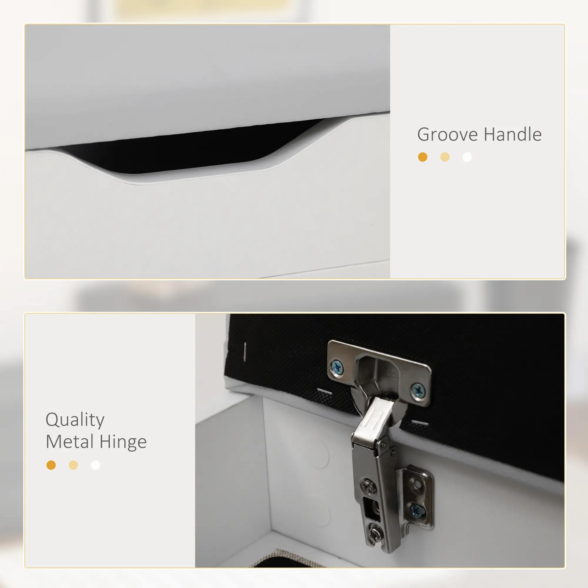 Shoe Bench Entryway Storage Rack with Padded Cushion, Hidden Storage